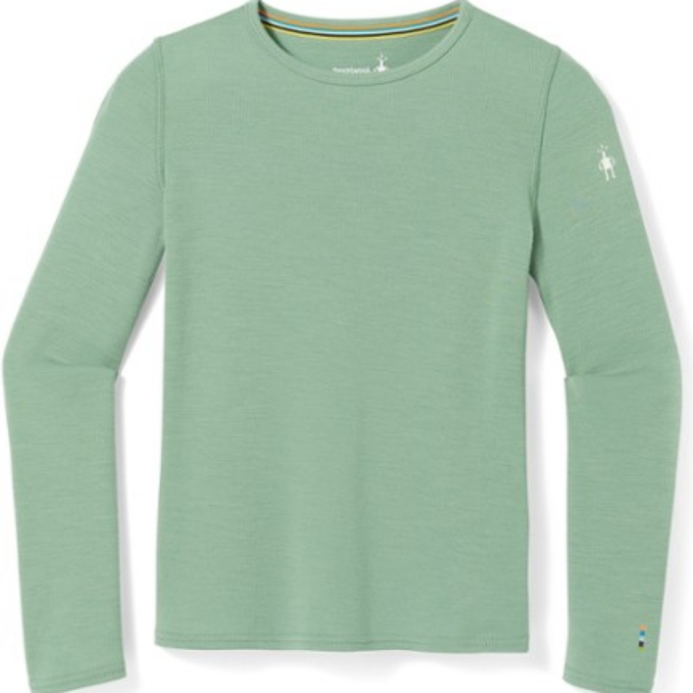 Smartwool Classic Thermal Merino Base Layer Crew Top Kids' in seafoam size S
